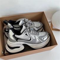 Dad shoes women's ins tide  spring new lightweight thick-soled heightening versatile mesh breathable casual sports shoes 35 sidabras