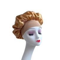 Women Sleeping Caps Bathroom Satin Solid Color Stretch Bonnets Shower Cap Hair Hat for Daily Use and Beauty