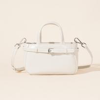 Japanese genuine leather women's bag oil wax cowhide handbag spring and summer new fashion simple shoulder messenger bag 20*8*11.5cm kreminė