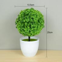 Artificial Plants Potted Green Bonsai Small Tree Grass Plants Pot Ornament Fake Flowers for  Garden Decoration Wedding Party Ivy