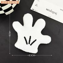 1pc cute plush small glove grab clip, three-dimensional doll hairpin palm hairpin creative hairpin girl versatile bangs clip black