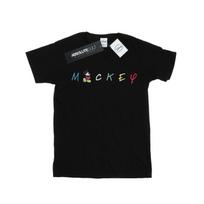 Disney Mens Mickey Mouse Wording Logo T-Shirt XXL juoda