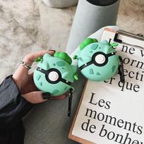 Pokemon varlės žalios spalvos kamuolys dėklui Airpods Pro 2, smūgiams atsparus apsauginis silikoninis anime viršelis dėklui Airpods 1/2/3, vaikiška Funda for airpods 1 2