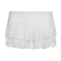 Ballet Style Basic Solid Color High Waist Elastic Double Layer Lace Cake Skirt Young Female Slim Dance Miniskirt Pants S balta