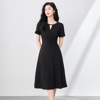 Women's Elegant Beaded Ruffled Dress - Short-Sleeve Slimming Summer Style L juoda
