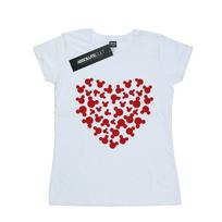 Disney Womens/Ladies Mickey Mouse Heart Silhouette Cotton T-Shirt M balta