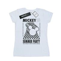 Disney Womens/Ladies Mickey Mouse Summer Party Cotton T-Shirt XL balta