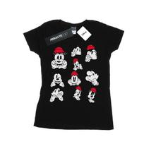 Disney Womens/Ladies Minnie Mickey Photo Poses Cotton T-Shirt XXL juoda