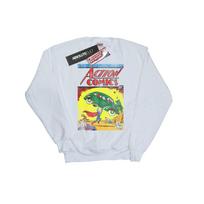 DC Comics Mens Superman Action Comics Issue 1 Cover Sweatshirt L balta