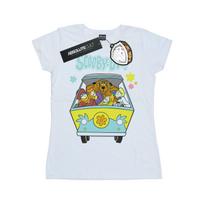Scooby Doo Womens/Ladies Mystery Machine Group Cotton T-Shirt L balta