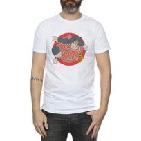 Tom and Jerry Mens Catch Cotton T-Shirt S balta