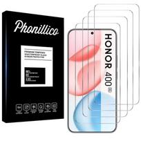 Verre Trempé - Phonillico® - Honor 400 5G - Pack de 4 - Résistant aux rayures - Transparent skaidri