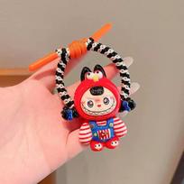 1PC cute cartoon high-elasticity large intestine hair band  high-end headband for ladies Headwear and hair accessories