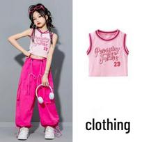 Kids Jazz Dance Outfit: Trendy Summer Streetwear for Girls 140cm