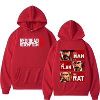 Red Dead Redemption 2 Graphic Hoodie Men's Long Sleeve Fashion Oversized Sweatshirt Fleece  Fashion Pullover Hoodies Streetwear S