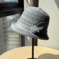 Dome Knitted Fisherman Hat Women's Autumn and Winter Korean Version Trendy Casual Versatile Mother's Curled Basin Hat Makes The Face Smaller Adjustable