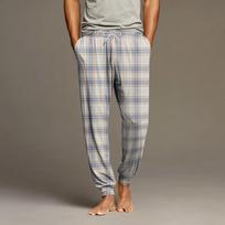 Men's Drawstring Pocket Cuffed Casual Pants Home Sleep Pants L smėlis