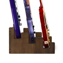 Gitara stovas trims elektrinėms medinėms gitaroms su pertvara, tinkamas grupės scenai ir elektrinėms gitaroms, grindinis stovas,