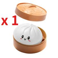 Large Dumpling Stress Ball with Steamer Colorful Squishy Bun Tactile Toy for Anxiety Relief Squeeze Dough Ball for AdultsandKids