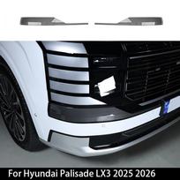 Black ABS Front Lower Grille For Hyundai Palisade LX3 2026 Middle Mesh Decorative Bumper Frame Cover Automobile Decoration Part