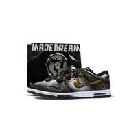 Nike Dunk Atsparūs slydimui Atsparūs dilimui Žemi Skateboard batai Vyriški Juodi Auksiniai DD1391-100(Team1517-SBOX)-Atsitiktinės pakuočių maišeliai 44 black