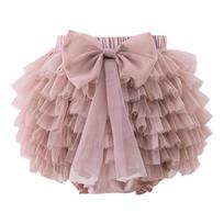 Multi-layer Tutu Fluffy Skirt Tulle Mesh Tulle Mesh Skirt Fashion Kids Cake Skirt  Baby Girls 90cm šviesiai rausvos spalvos