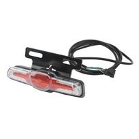 Electric Bike Taillight LED ABS Night Tail Light Turning Signal Light 24‑48V for Riding black