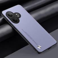 Prabangus PU odos dėklas Realme GT6 GT 6T 6 T 5G telefonui, Silikoninis visiškos apsaugos galinis dangtelis Realme GT Neo 6 SE GT6T telefonui For Realme GT6 šviesiai violetinė spalva