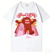 Domo Kun Anime Graphic T Shirt Y2K Kawaii Cartoon Streetwear Tee Cotton S-5XL XL
