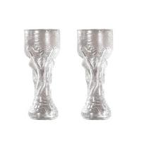 2Pcs Soccer Beer Glass, Large Capacity, Trophy Shaped Pint Mug, Classic Replica Beer Stein for Pub Home Bar Party, Sports Fan Gift S 2pcs