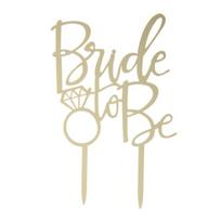 Sweet Bride To be Cake Topper Cupcake Wedding Engagement Bridal Party Decoration 1 beige