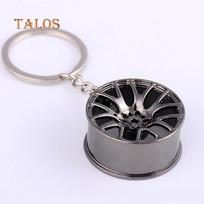 Fashion Creative Wheel Hub Rim Model Men's Keychain Car Key Chain Keyring Gift Suspension Trinket juoda