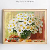 Deimantinė mozaikinė gėlių ramunė 5D „pasidaryk pats“ deimantinė tapyba, siuvinėjimas kryželiu krištoliniai akmenys 20X30CM beige