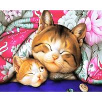 Home Decor DIY 5D Diamond Embroidery Sleeping cat Cross Stitch Set Hobby Craft 20X30CM