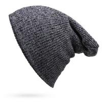 Winter Beanies Knitted Hat Warm Caps Baggy Winter Hats Skullies & Beanies juoda