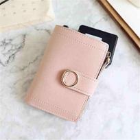 Fashion Leather Females Small Wallets Card Bag Ladies Clutch Purse Money Clip Wallet pilka
