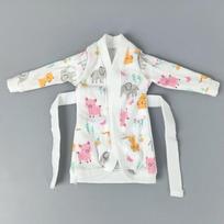 Cartoon Pig Print White Bathrobe Robe For Barbie Doll Bathroom Suit Winter Pajamas Casual Sleeping Clothes For Barbie DIY Toys įvairiaspalvis