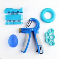 5Pcs/Set Hand Grip Strength Trainer Hand Strength Training Finger Power Device Ring Grip Ball blue