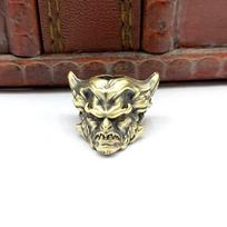 Copper Beast Warrior Umbrella Rope Knife Pendant Jewelry EDC Outdoor Brass Paracord Beads DIY Keychain Lanyard Hanging Accessory žalvaris