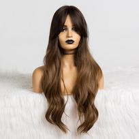 ALAN EATON Ombre banguoti perukai juodi ruda blondinė vidurinė Cosplay sintetiniai perukai su kirpčiukais moterims ilgų plaukų perukai netikri plaukai brown