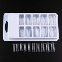 100pcs Quick Building Mold Tips Poly Nails Gel Fingers Extension Forms Nail Art UV Builder Acrylic False Fake Nail Tools Scaled gray
