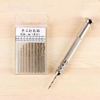 1 Set Metal Hand Drill Equipments Uv Resin Epoxy Mold Tools With 0.8mm-3.0mm Drill Screw DIY Jewelry Making Handmade Tools beige