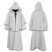 Vyrų Moteriška Cosplay suknelė Helovino chalatas Apsiaustas Grim Reaper apsiaustas Cosplay kostiumas Anime sceninis kostiumas su gobtuvu S balta
