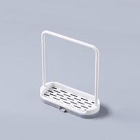 Kitchen Storage Rack Towel Sponge Drain Racks Rag Dishcloth Hanging Rack Bathroom Soap Holder Sink Desktop Organizer pilka