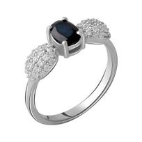 Sidabrinis žiedas su natūraliu safyru 1.615ct (2063148) 3,03 g. 925 pavyzdžiai 18 safyras