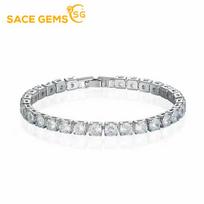 SACE GEMS cirkonio apyrankės papuošalai geometriniai karoliukai grandinės jungtis apyrankės mados puiki vestuvių dovana merginoms moterims balta