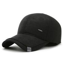 NORTHWOOD stora vyriška žieminė kepurė su ausų atvartais lauke medvilninė „snapback“ kepuraitė, moteriška „Tėčio kepuraitė“ 56-60 cm juoda