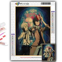 5D „pasidaryk pats“ deimantinis paveikslas Anime „Bungou“ benamiai šunys, kryžminio dygsnio deimantinis menas, siuvinėjimas, mozaika, namų dekoras Full Round 20X30CM