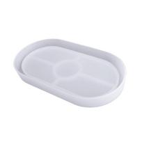 DIY Tray Mold Oval Silicone Coaster Mold Resin Casting Jewelry Plate Making Molds Jewelry Storage balta
