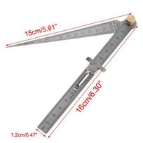 2 viename metrinis kūginis suvirinimo tarpelio matuoklis gylis liniuotė skylė nerūdijantis plienas 1pcs gray